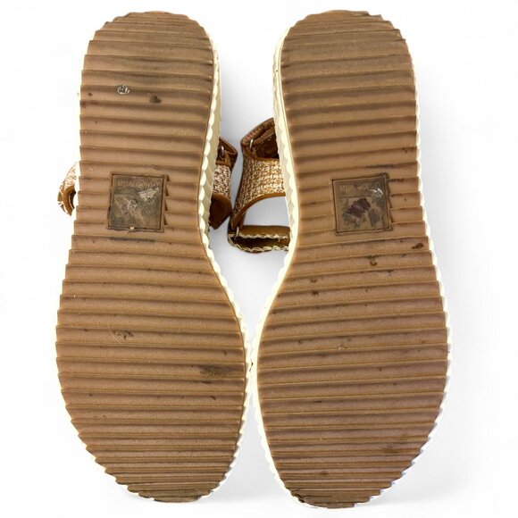 Dolce Vita Brown and Cream Platform Sandals - Picture 10 of 10